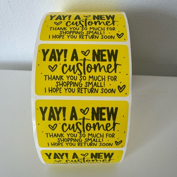 NEW customer sticker label | thank you sticker for small business - Picture 1 of 12